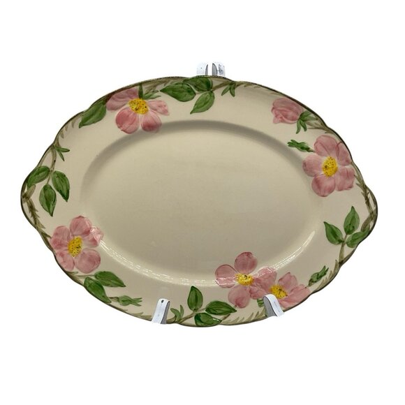 Desert Rose 14 inch Large Platter Fransican Earthenware Collectible 1970s Vtg - Picture 1 of 15